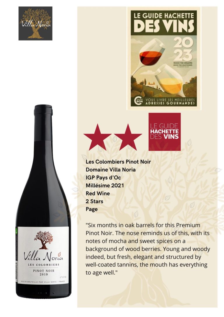 Guide Hachette des Vins 2023: Les Colombiers Pinot Noir 2 stars ⭐⭐ ...